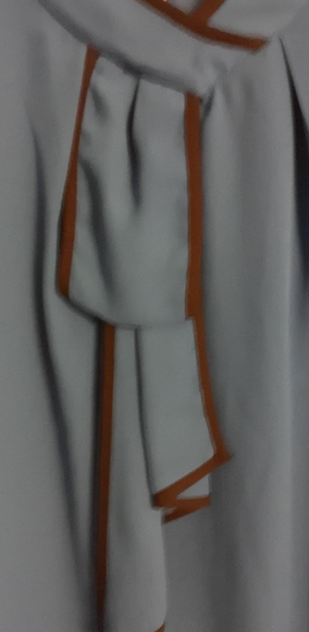 Blue sleeveless top with front ruffle - Picture 2 of 4